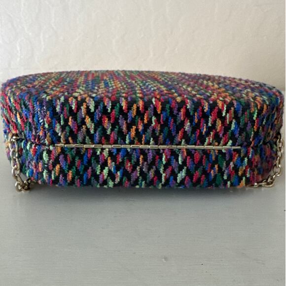 Handbag Republic Herringbone Moon Clutch Multicolor Small Crossbody NWT - Picture 3 of 9